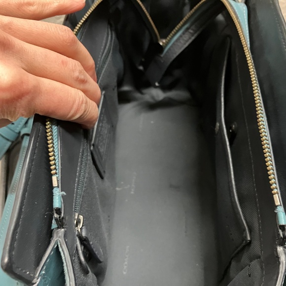 Coach Swagger 27 Leather Satchel Bag, Cloud - Picture 13 of 16